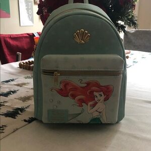 Disney Ariel Backpack - Mint Green and Red